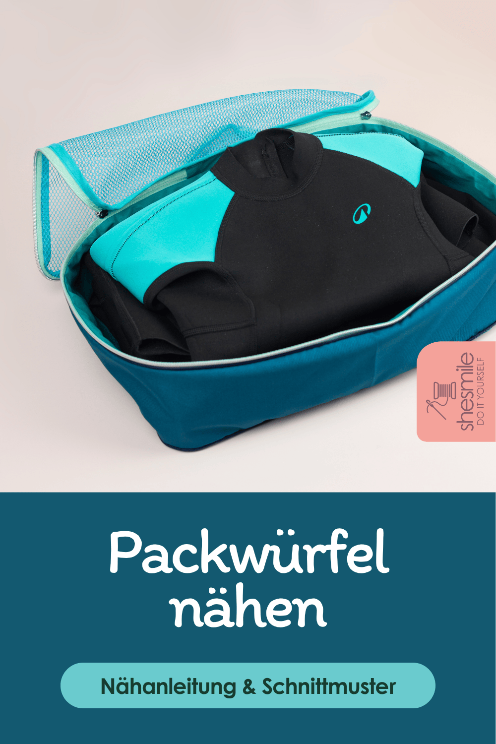Packwürfel ZipKram für die Neoprenanzüge der Familie nähen