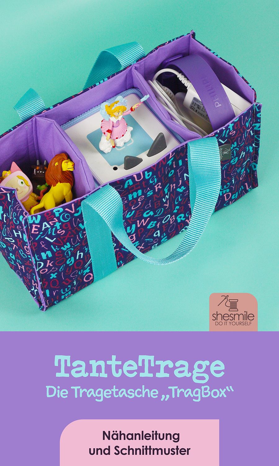 Eine Tragetasche für Spielzeug und die Toniebox nähen? TanteTrage!