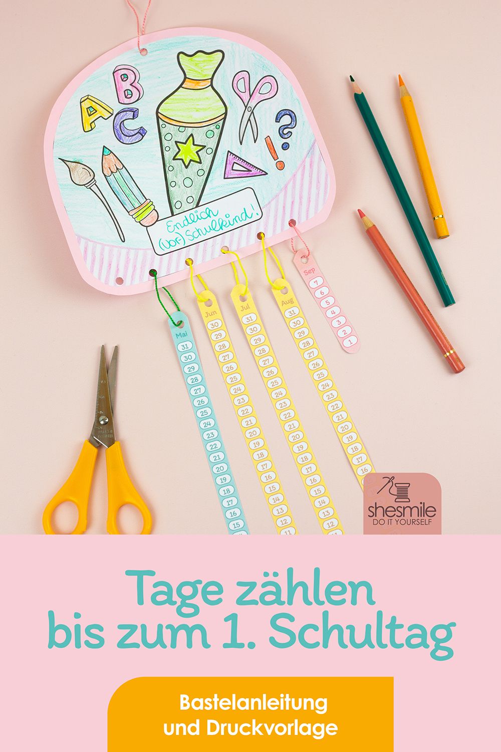 Countdown für Ungeduldige (Bastelanleitung und Druckvorlage)