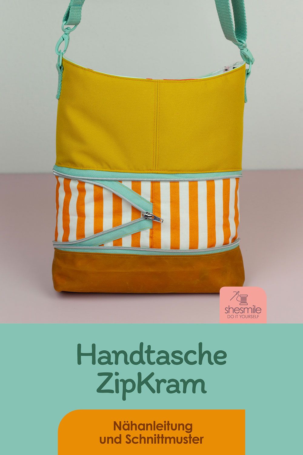 Handtasche "ZipKram" (Nähanleitung und Schnittmuster)