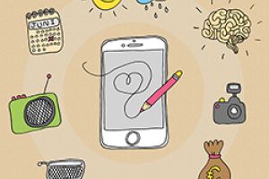 Immer mit dabei? Mein iPhone! (Eine Illustration von shesmile)