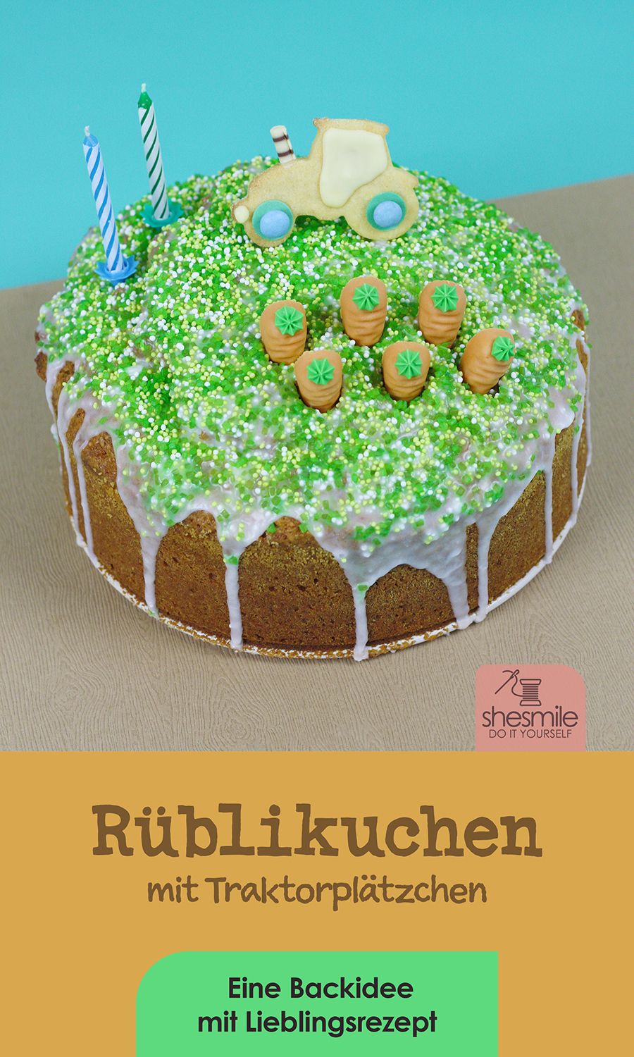 Traktor-Plätzchen und Rüblikuchen zum 2. Geburtstag backen (Backidee mit Lieblingsrezept)