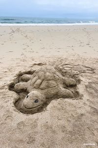 Sandskulptur am Sennen Cove Beach