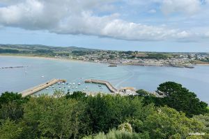 Blick von der Insel auf Marazion