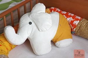 Elefanten-Kuscheltier "Nelefant" (Nähanleitung und Schnittmuster)