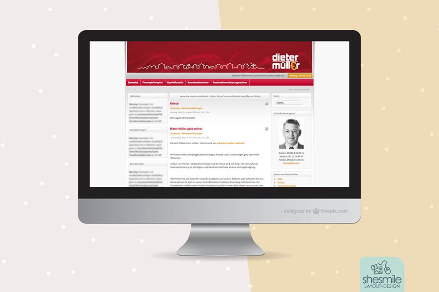 Müller Makler (Webdesign von shesmile)