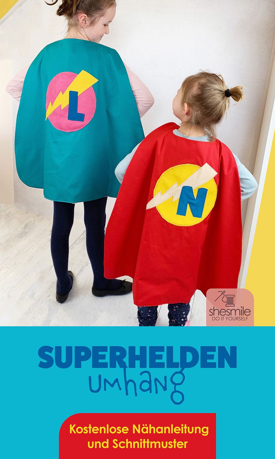 Einen Superhelden-Umhang für Kinder nähen! (Ein Freebook von Kid5)