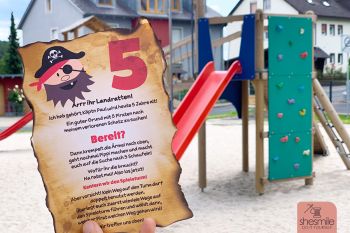 Eine Piratenparty mit Schatzsuche zum 5. Geburtstag