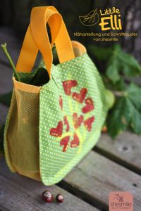 Kinderhandtasche LittleElli als Herbst-Sammeltasche mit Netz