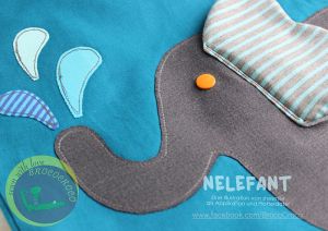 Elefant Nelefant, Applikationsvorlage und Nähanleitung von shesmile