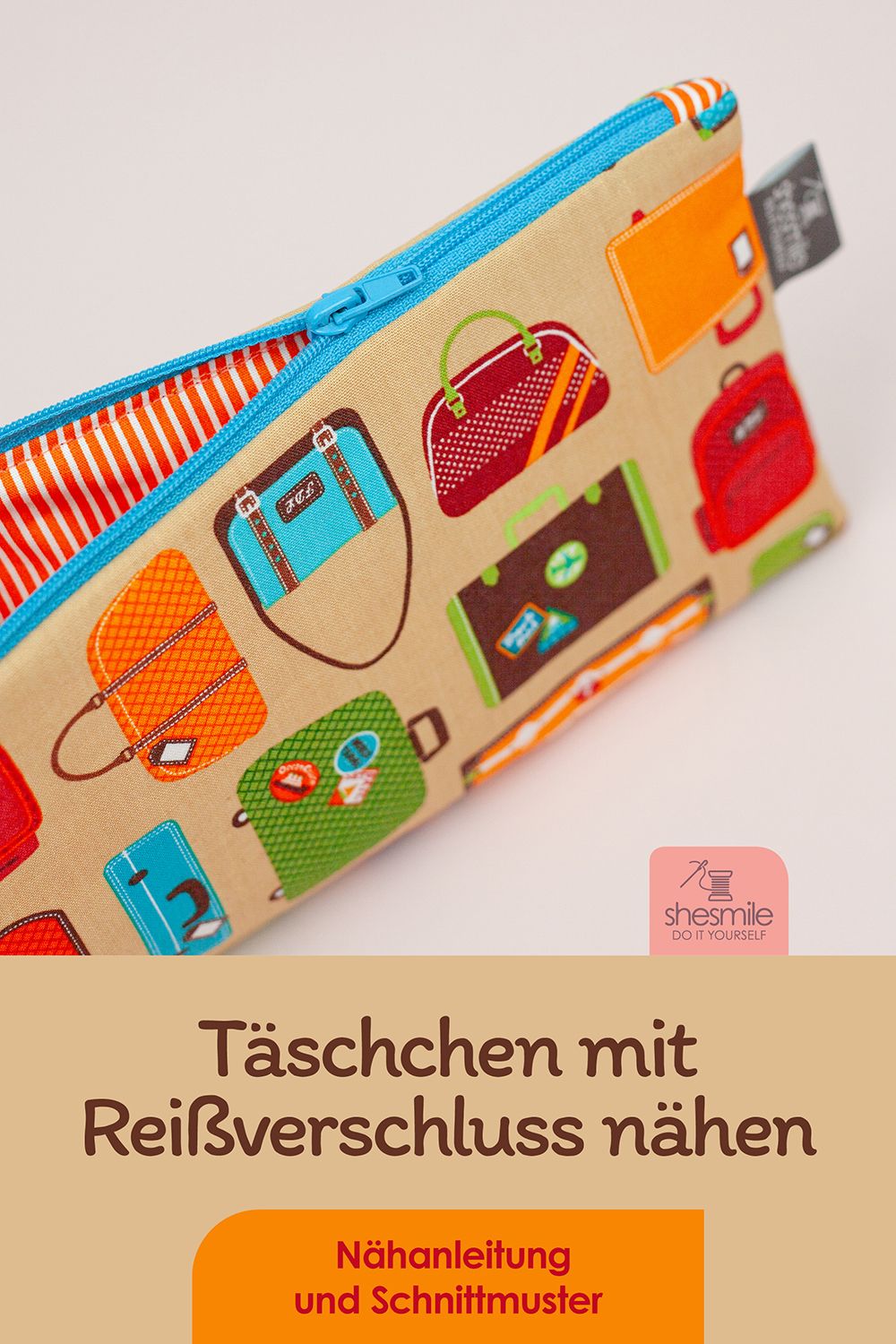 Täschchen "Luna" (Nähanleitung und Schnittmuster in 2 Größen)