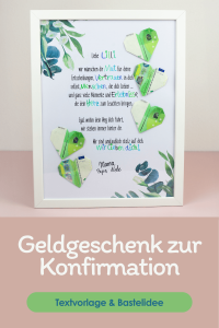 XXL Geldgeschenk zur Konfirmation basteln