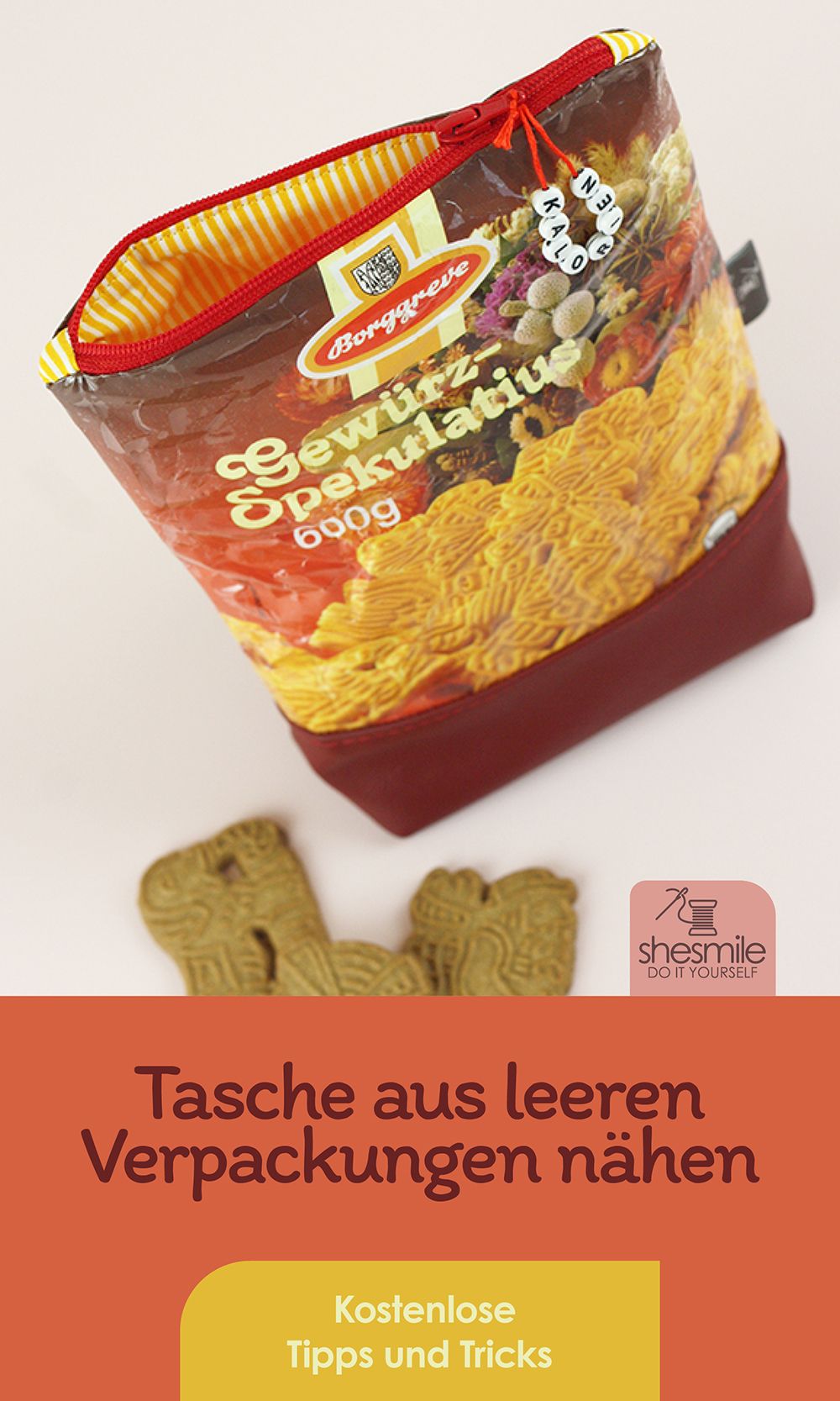 Eine Tasche aus der leeren Spekulatius-Verpackung nähen! #SonntagsDing