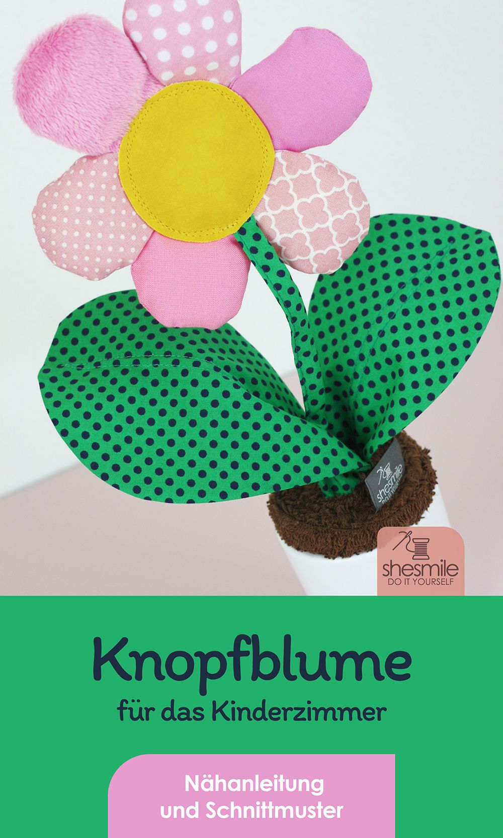 Eine Zimmerpflanze "FriedaKnopfblume" aus Stoff nähen