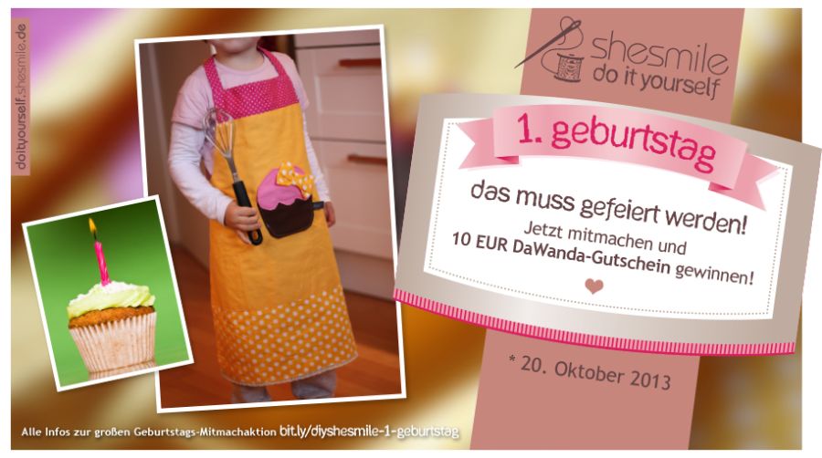 DIY shesmile feiert 1. Geburtstag! Jetzt mitmachen und gewinnen!
