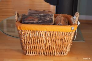Einfach selbst nähen: Ein neuer Bezug für den Holzkorb meines Papas