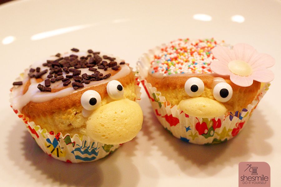 Muffins mit Nasen? Dann kleb doch Augen drauf! (Spaß in der Küche mit shesmile)