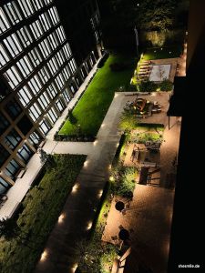 Wunderlocke - Blick bei Nacht in den Garten