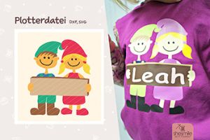 Kleine Wichtel (Kostenlose Plotterdatei, Illustration und Ausmalbild)